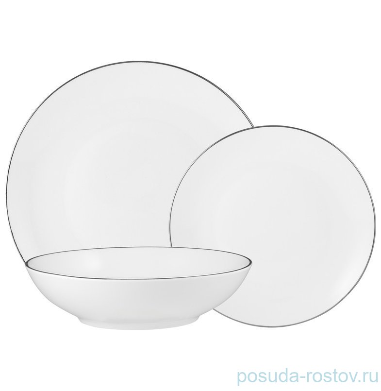 Набор посуды на 4 персоны 12 предметов "White Platinum" / 374717 Набор посуды на 4 персоны 12 предметов "White Platinum" / 374717