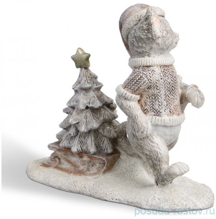 Статуэтка 13 х 5,5 х 11,5 см &quot;Котик с елочкой&quot; / 378884
