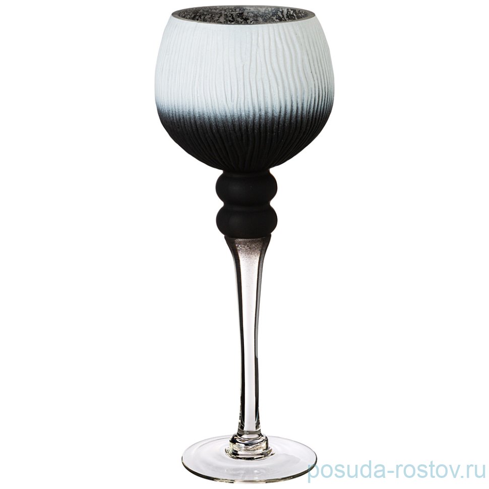 Подсвечник 10 х 35 см бело-чёрный / 268343 Подсвечник 10 х 35 см бело-чёрный / 268343