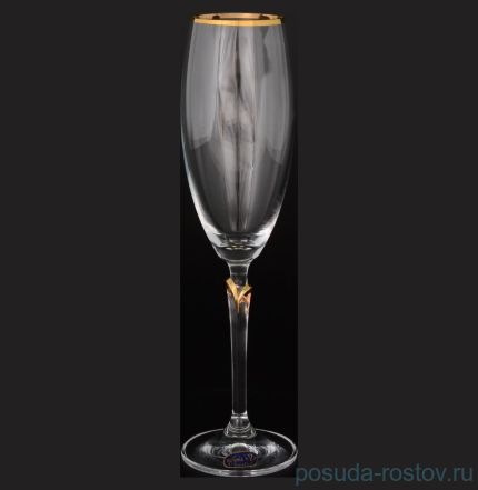 Бокалы для шампанского 220 мл 6 шт &quot;Лили /Отводка золото&quot; / 059508