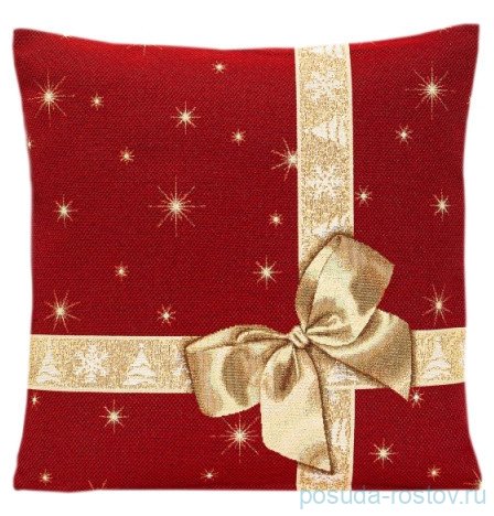 Наволочка 45 х 45 см, с золотым люрексом "Золотой бантик" / 296365