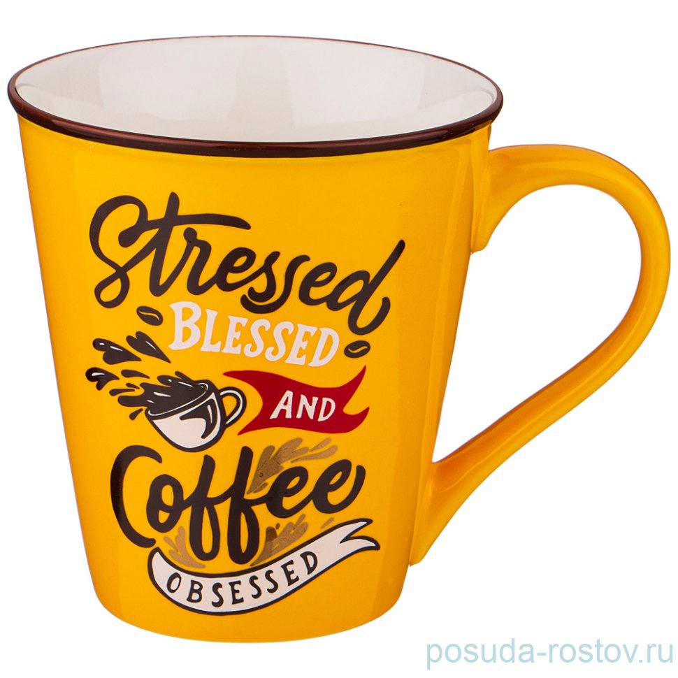 Кружка 380 мл "Бодрящий кофе" / 213406