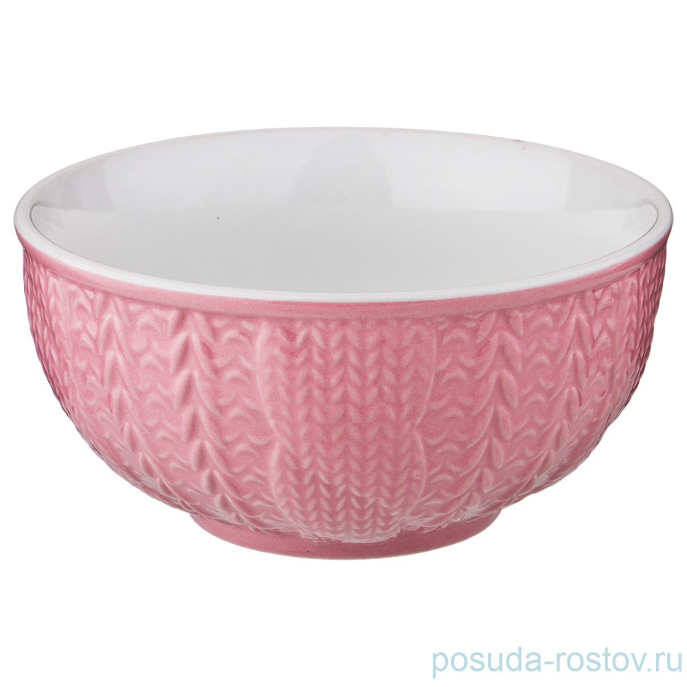 Салатник 14 х 7 см 550 мл "вязанка /розовая" / 205059