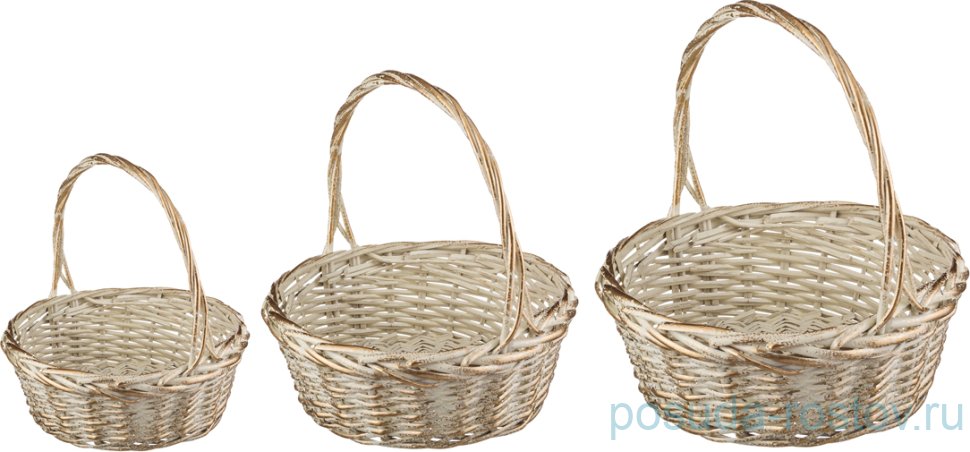 Набор корзин 3 шт плетёные / 187436 Набор корзин 3 шт плетёные / 187436