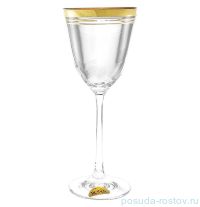 Бокалы для белого вина 190 мл 6 шт Флора&quot;Тройная полоска золотая&quot; / 125952