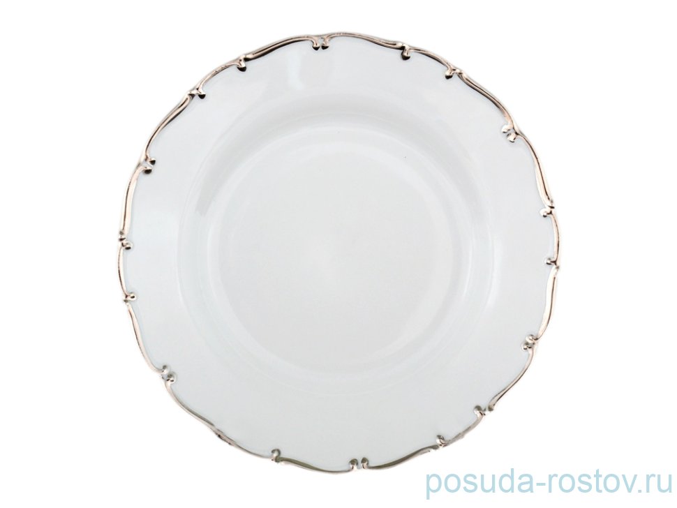 Набор тарелок 21 см 6 шт Bohemia Porcelan Moritz Zdekauer 1810 s.r.o. "Анжелика /Платиновая отводка" / 065175 Набор тарелок 21 см 6 шт Bohemia Porcelan Moritz Zdekauer 1810 s.r.o. "Анжелика /Платиновая отводка" / 065175
