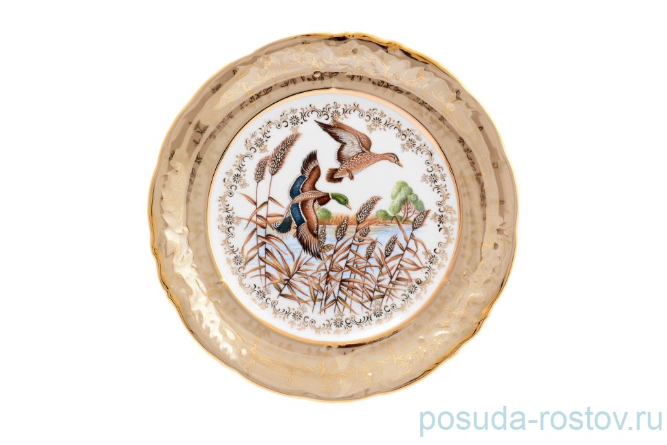 Набор тарелок 24 см 6 шт "Фредерика /Охота бежевая" / 128794