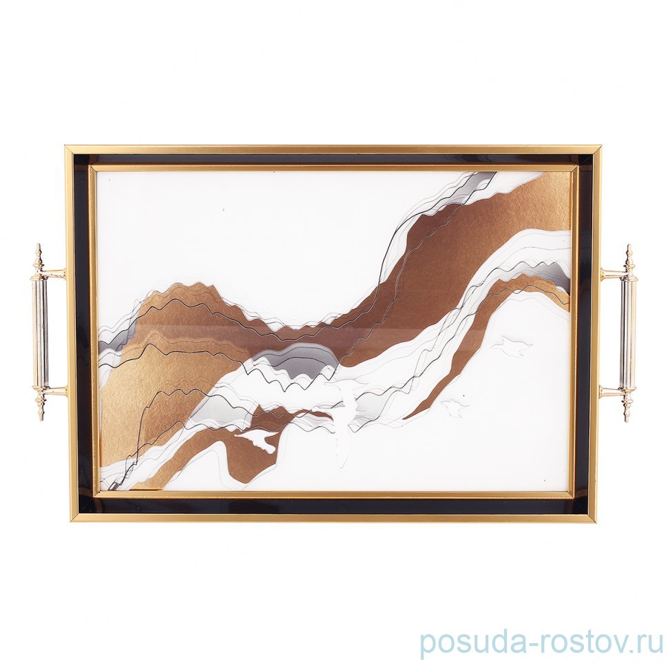 Поднос 31 х 43 см прямоугольный с ручками "Dementia Koleksiyon" / 341557 Поднос 31 х 43 см прямоугольный с ручками "Dementia Koleksiyon" / 341557