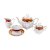 Чайный сервиз на 6 персон 15 предметов  Bavarian Porcelain "Мария-Тереза /Барокко Красный" / 133763