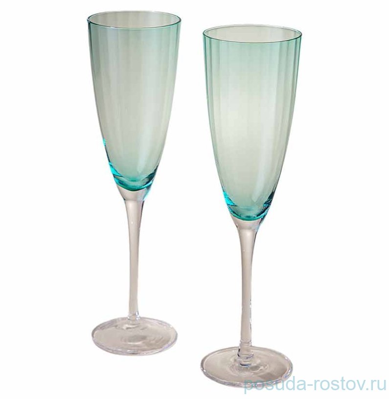 Бокалы для шампанского 290 мл 2 шт "mirage emerald" / 343529