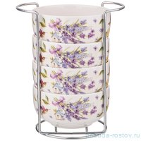 Набор салатников 11 х 5,5 см 4 шт на металлической подставке &quot;Прованс /Лаванда&quot; / 272604