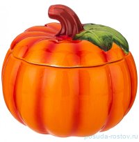 Форма для запекания 16 х 16 х 14,5 см с крышкой 1 л оранжевая &quot;IL RACCOLTO /Тыква&quot; / 230258