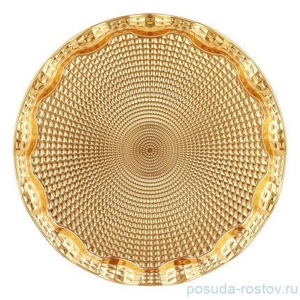 Поднос 35 см круглый золотой &quot;Dalgic&quot; / 335349