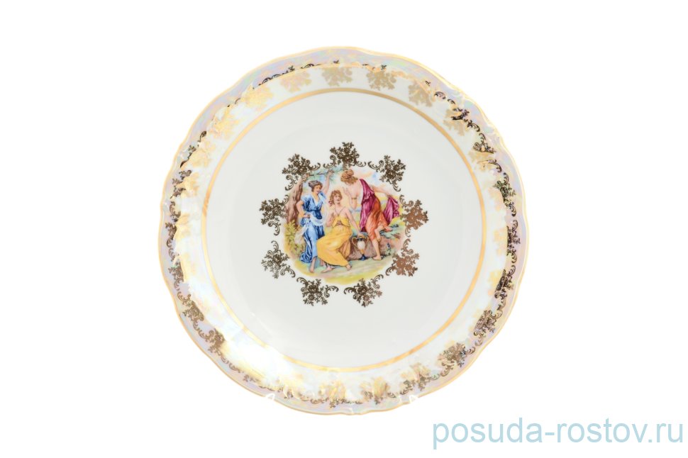 Блюдо 32 см круглое "Фредерика /Мадонна перламутр" / 153552