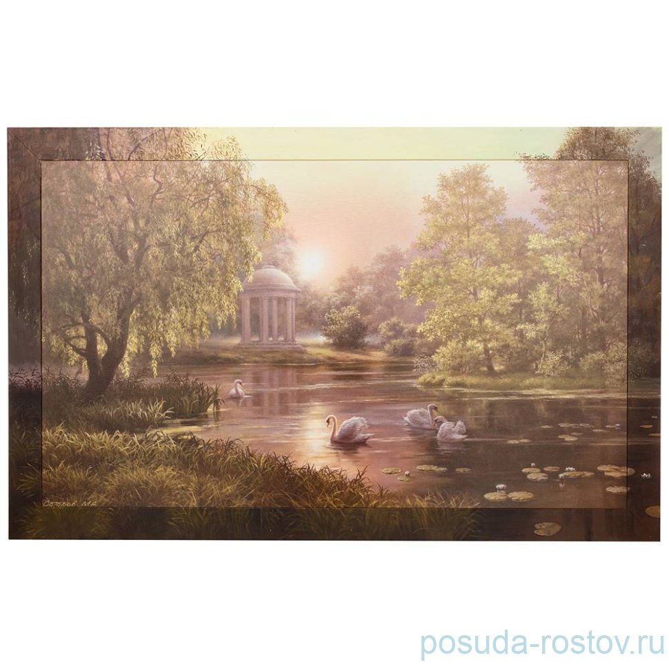 Картина 60 х 100 см "Лебеди" / 275709 Картина 60 х 100 см "Лебеди" / 275709