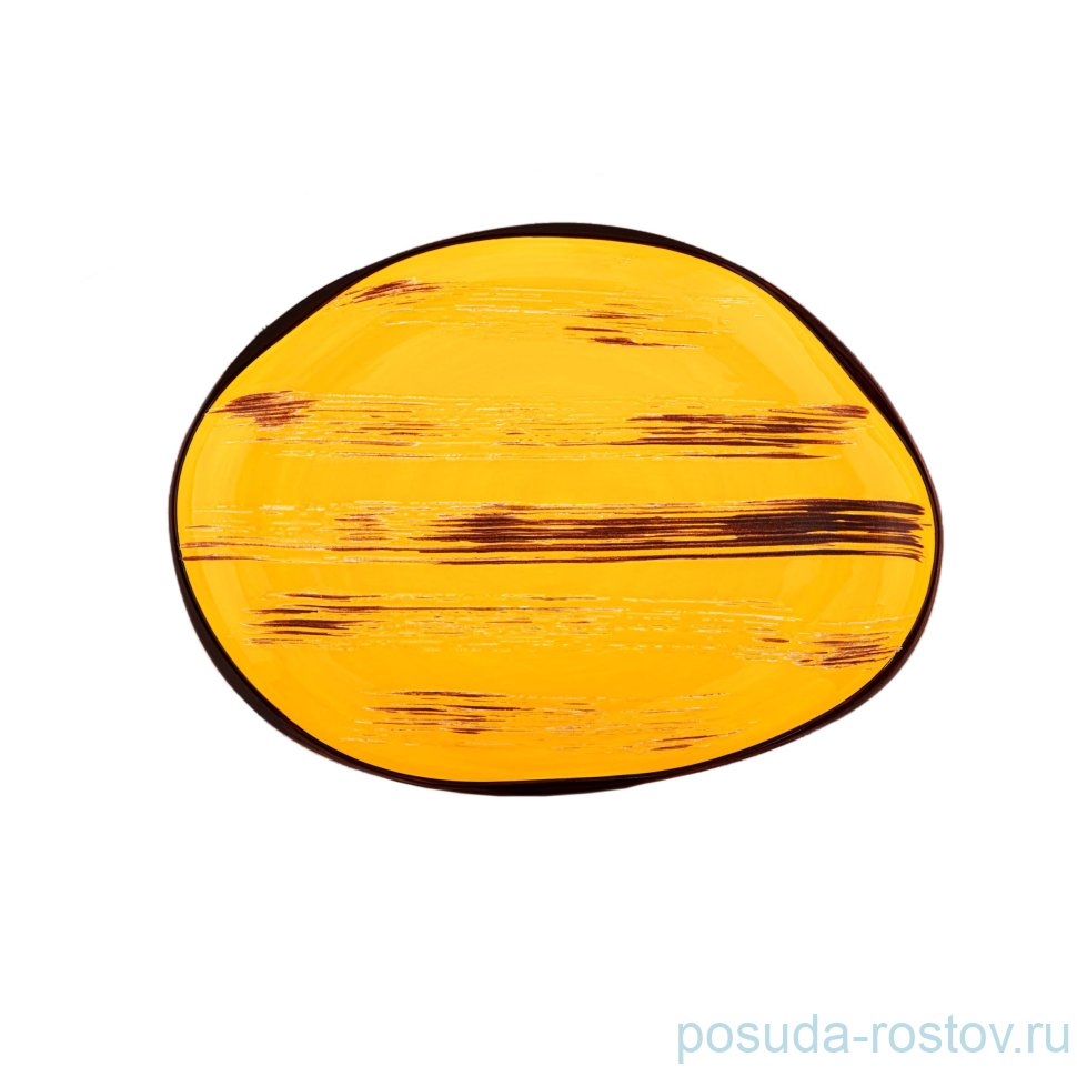 Блюдо 33 x 24,5 см овальное жёлтое "Scratch" / 261488 Блюдо 33 x 24,5 см овальное жёлтое "Scratch" / 261488