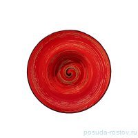 Тарелка 25,5 см глубокая красная &quot;Spiral&quot; / 261554