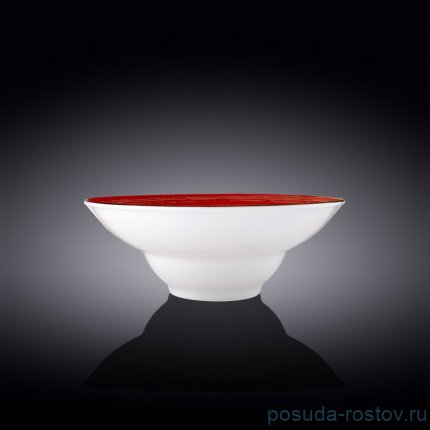 Тарелка 25,5 см глубокая красная &quot;Spiral&quot; / 261554