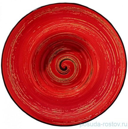 Тарелка 25,5 см глубокая красная &quot;Spiral&quot; / 261554