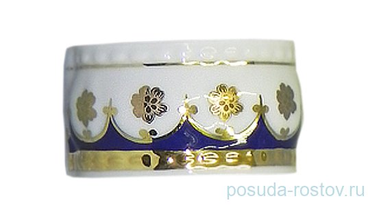 Кольцо для салфеток большое 1 шт "Соната /Золотой цветок /Кобальт" / 158107