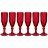 Бокалы для шампанского 180 мл 6 шт красные &quot;Muza Color /Рокки&quot; / 192999