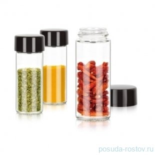 Банки для специй 3 шт антрацитовые "SEASON" / 141476
