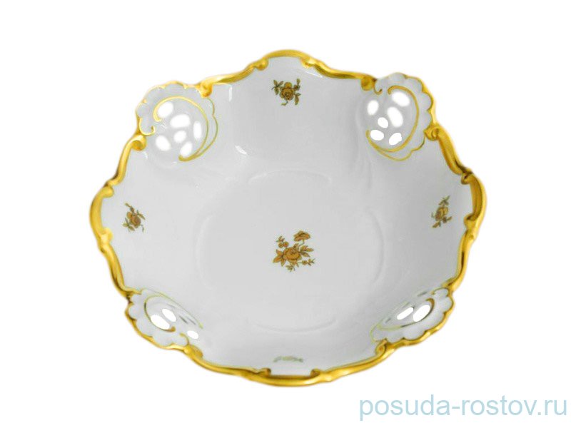 Фруктовница 21 см Барбарина "Роза золотая /золото" / 015921 Фруктовница 21 см Барбарина "Роза золотая /золото" / 015921