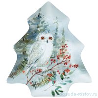 Блюдо 20 см Ёлка &quot;Зимняя сказка /Сова&quot; / 268473