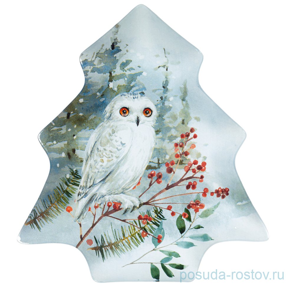 Блюдо 20 см Ёлка "Зимняя сказка /Сова" / 268473 Блюдо 20 см Ёлка "Зимняя сказка /Сова" / 268473
