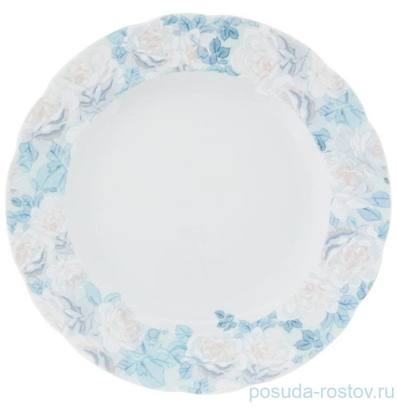 Тарелка 25 см 1 шт "Роза /Голубая роза" / 150918