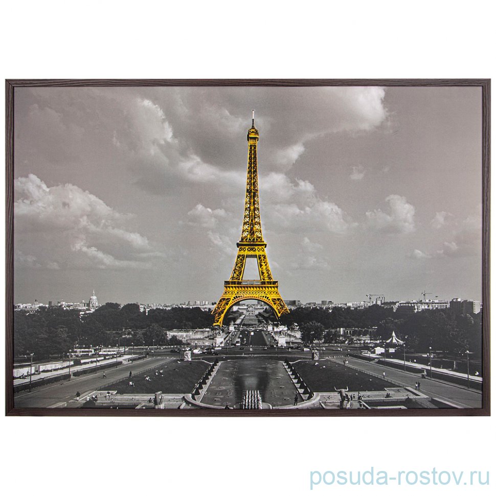 Панно 70 х 100 см "эйфелева башня" /рамка венге / 270220