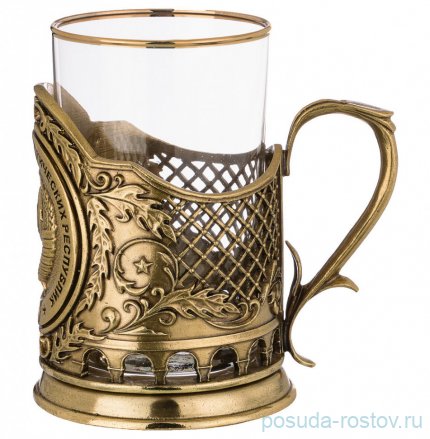 Стакан для чая 250 мл с подстаканником &quot;СССР&quot; / 264129