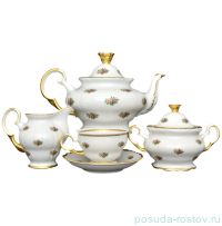 Чайный сервиз на 6 персон 15 предметов &quot;Анжелика /Маленькие розочки&quot; / 027609