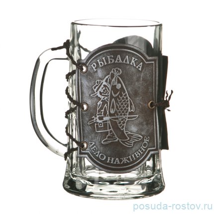 Кружка пивная 600 мл &quot;Рыбалка - дело наживное&quot; / 205250