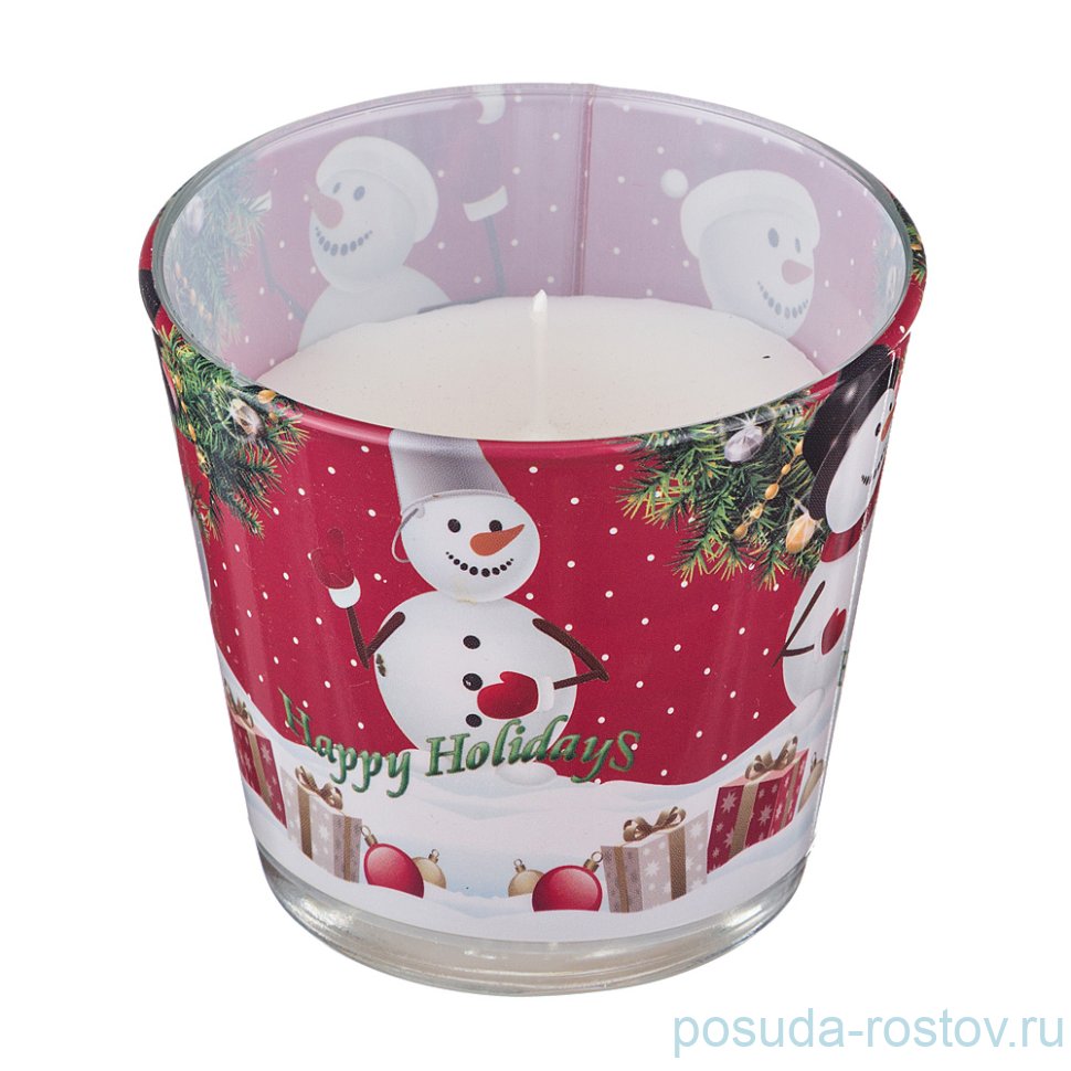 Свеча 8 х 9 см "Happy holidays" (ваниль) / 172263 Свеча 8 х 9 см "Happy holidays" (ваниль) / 172263