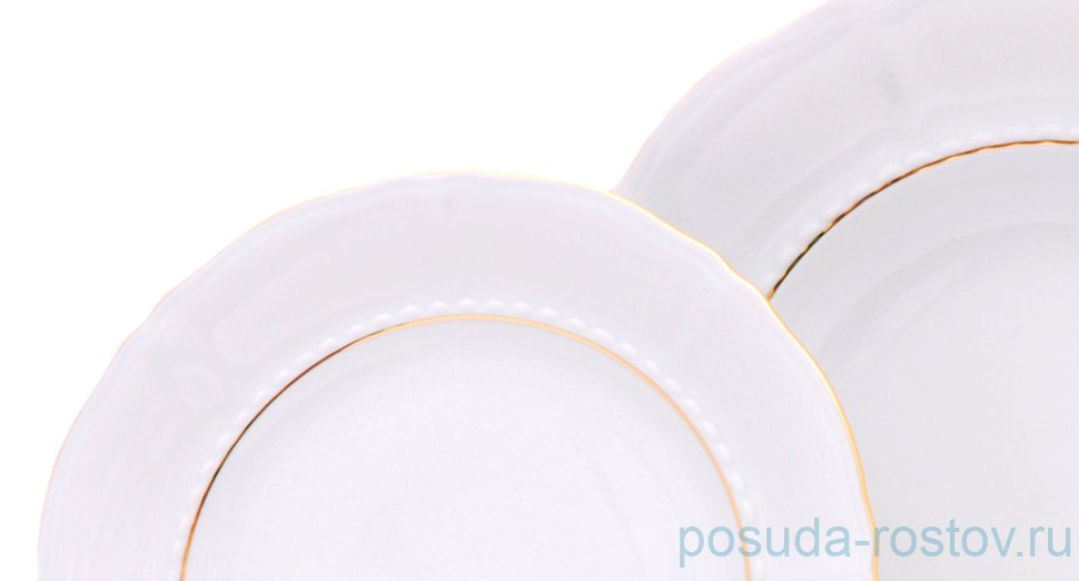 Набор тарелок 25 см 6 шт "Соната /Отводка золото" / 028030 Набор тарелок 25 см 6 шт "Соната /Отводка золото" / 028030