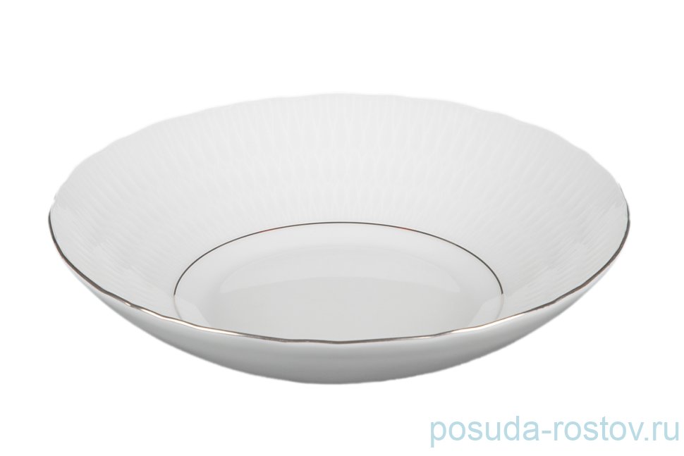 Тарелка 22 см 1 шт глубокая "София /Платиновая отводка" / 124156 Тарелка 22 см 1 шт глубокая "София /Платиновая отводка" / 124156