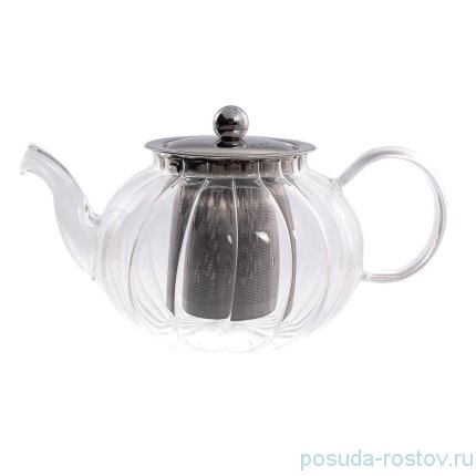 Заварочный чайник с металлическим ситом ребристый / 150511