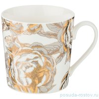 Кружка 400 мл белая &quot;Golden rose&quot; / 208441