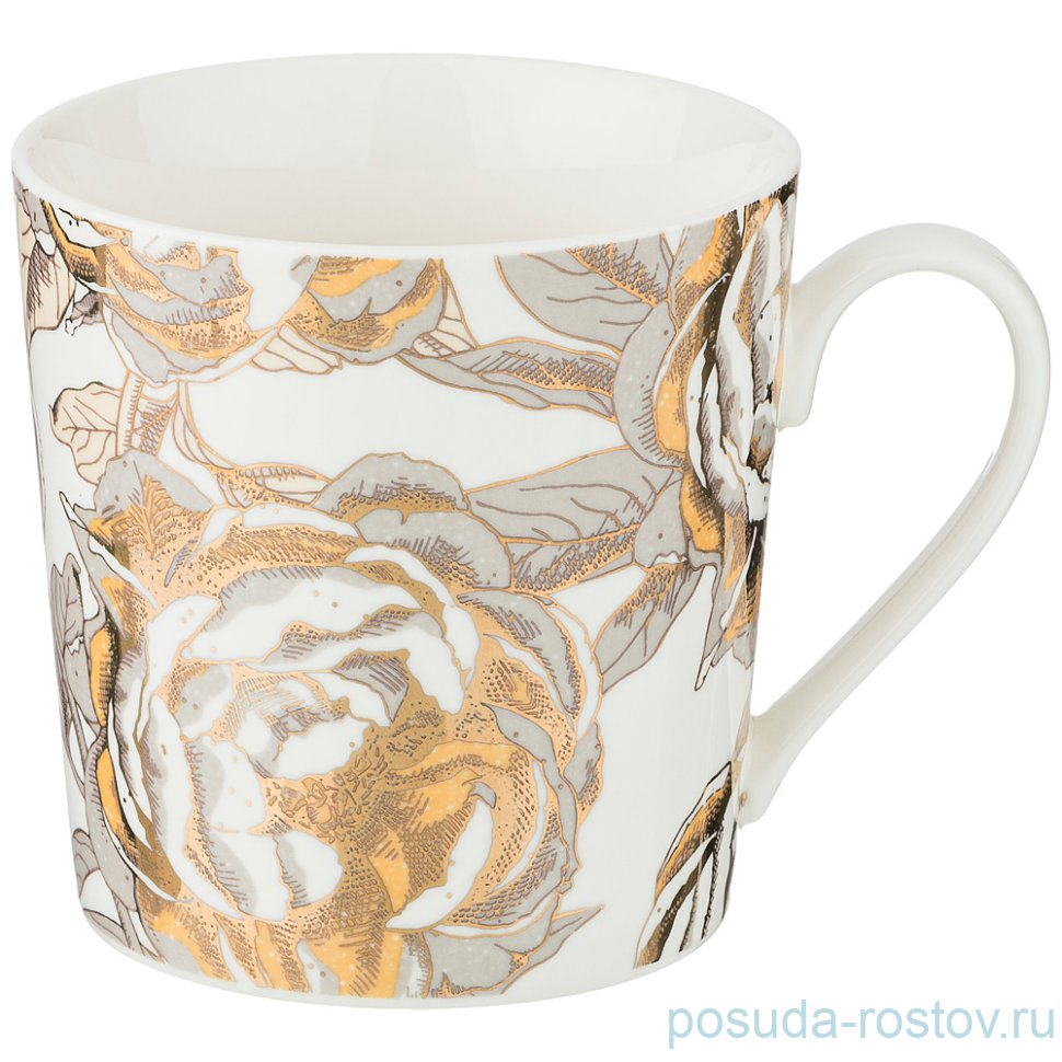 Кружка 400 мл белая "Golden rose" / 208441 Кружка 400 мл белая "Golden rose" / 208441