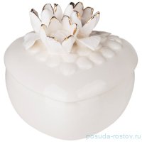 Шкатулка 7,1 х 6,6 х 7 см &quot;Белый цветок&quot; / 349299