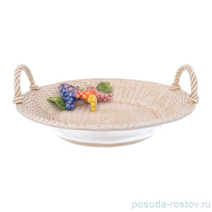 Блюдо 38 см круглое с ручками &quot;Виноград&quot; / 247800