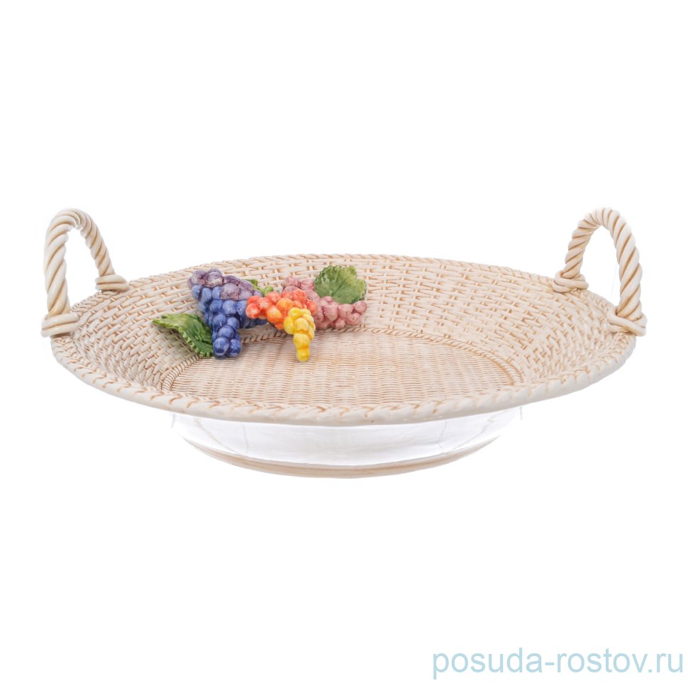 Блюдо 38 см круглое с ручками "Виноград" / 247800