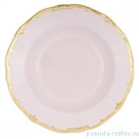Набор тарелок 22 см 6 шт глубокие &quot;Престиж /Золотая отводка&quot; розовый / 206469