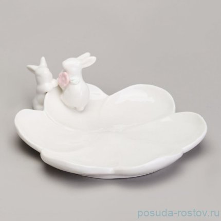 Блюдо 22,6 х 18,8 х 6,8 см круглое &quot;Кролики&quot; / 369634