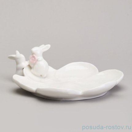 Блюдо 22,6 х 18,8 х 6,8 см круглое &quot;Кролики&quot; / 369634