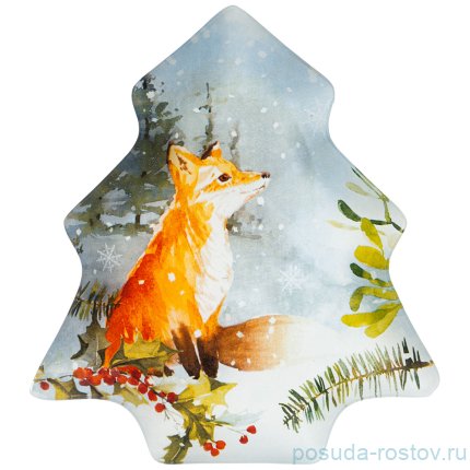 Блюдо 20 см ёлка &quot;зимняя сказка /лиса&quot; / 268472