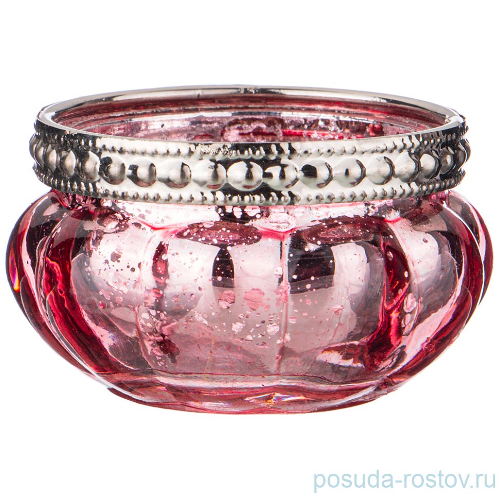 Подсвечник 6 х 3,5 см с металлическими элементами красный / 209344 Подсвечник 6 х 3,5 см с металлическими элементами красный / 209344