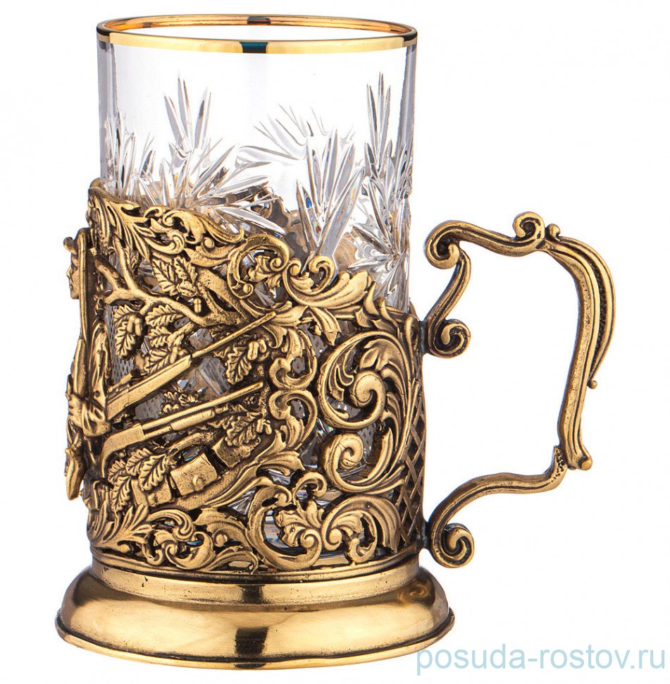 Стакан для чая 250 мл с подстаканником "Охотник" / 293535