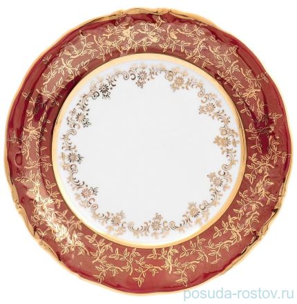 Набор тарелок 19 см 6 шт &quot;Фредерика /Золотые листья на красном&quot; / 128814